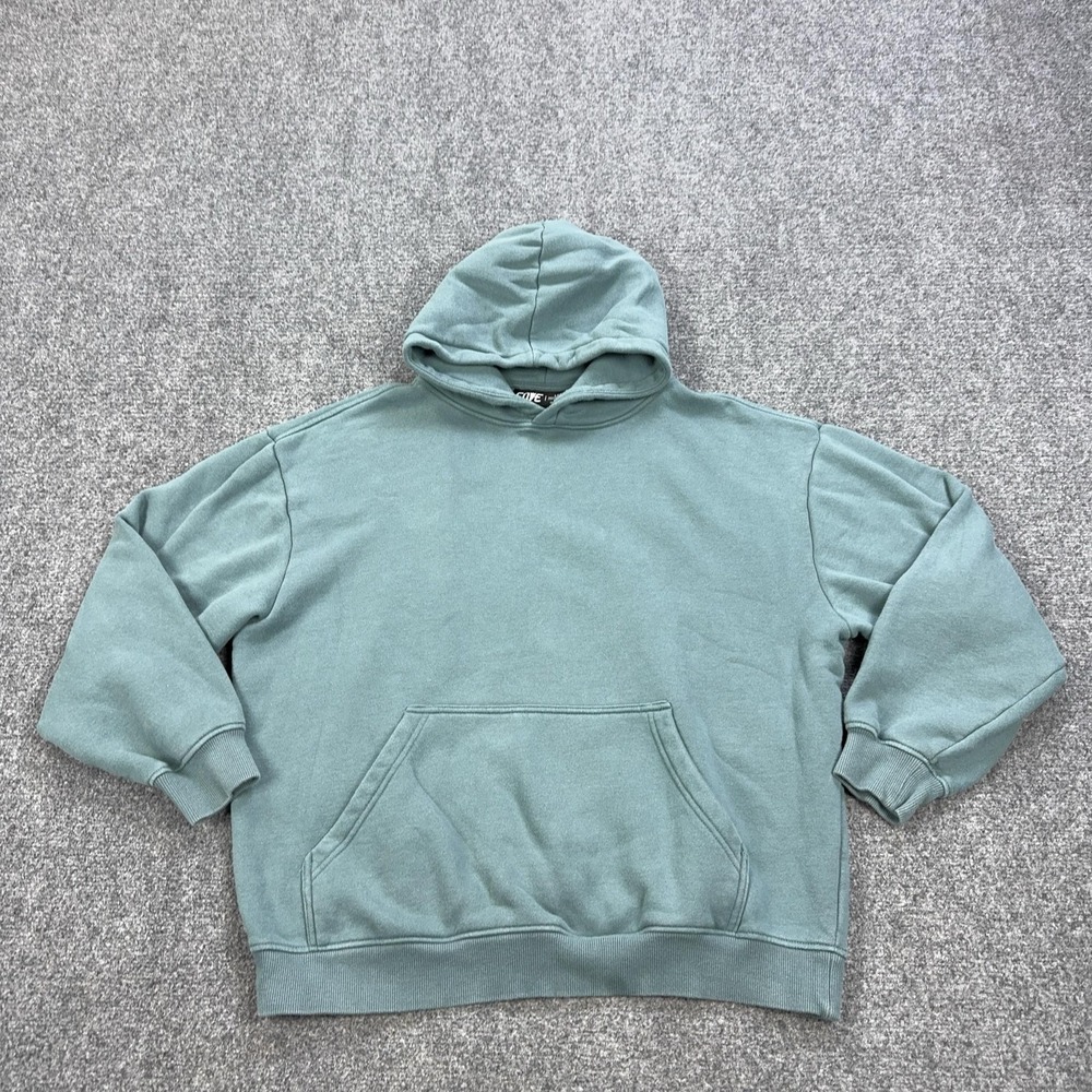 COVE Hoodie Mens Large Green Fleece Pullover Sweatshirt Kangaroo Pocket